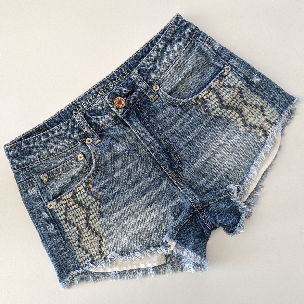 🌼 American Eagle Hi-Rise Festival Jean Short 2